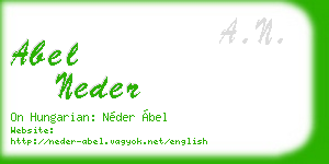 abel neder business card
